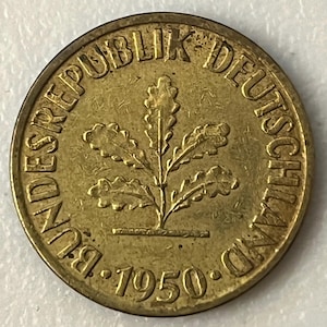 ☆コレクター必見！！ ドイツ 10ペニヒ 硬貨 1950年