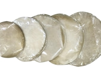 Transparent Goat Skin Banjo Heads (14" to 22") - Jumbo Natural Vellum for World & Bass Banjos