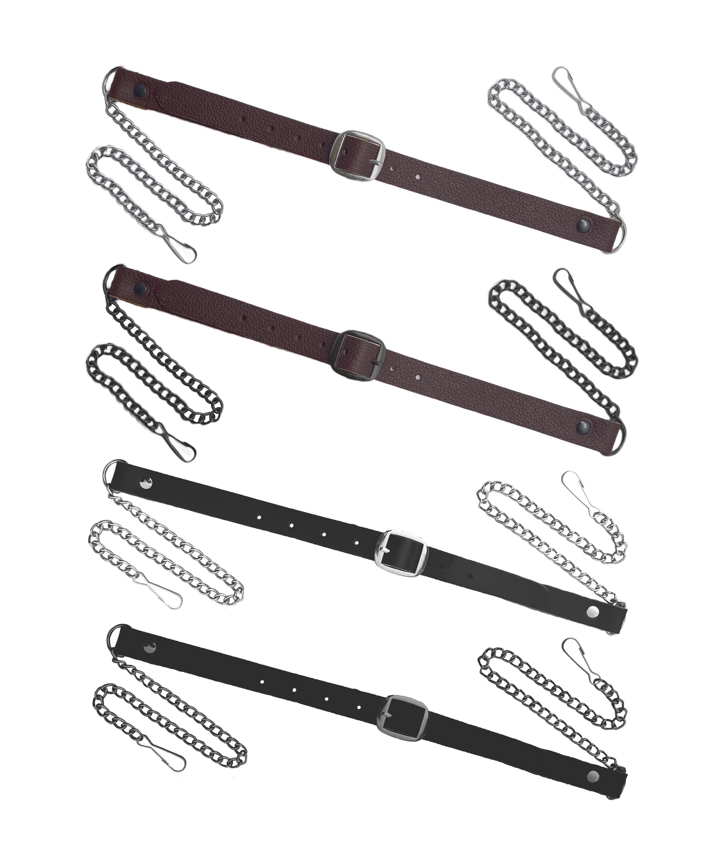 Scottish Sporran Belt With Chain – Adjustable Leather 