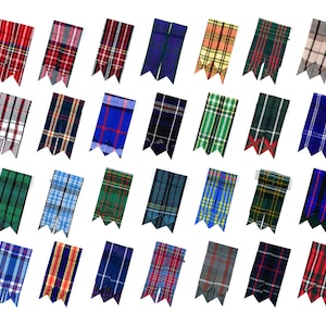 Scottish Kilt Hose Socks Flashes in Various Tartans / Acrylic Wool Tartan Flashers