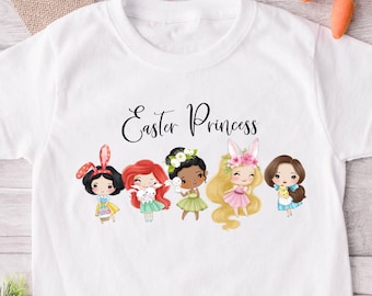 Camiseta de princesa de Pascua, camiseta infantil de Pascua, camiseta de princesa, camiseta de princesa linda, camiseta de conejito de princesa de Pascua, camiseta de escuadrón de princesa de Pascua, regalo