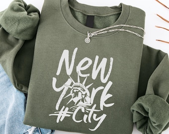 New York City Shirt, NYC Statue of Liberty Tee, New York Brush Script Tshirt, NYC Gift Shirt, New York Souvenir Tee, NYC Lover Shirt