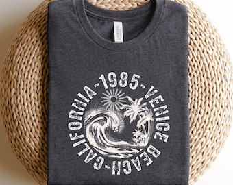 Venice Beach Shirt, California 1985 Tee, Retro Beach Tshirt, Vintage Surf Shirt, California Beach Gift Tee, Coastal Retro Shirt