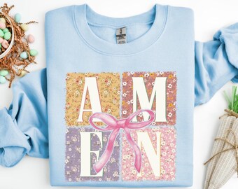 Ostern Amen Sweatshirt, Jesus Ostern Shirt, Ostern Sweatshirt für Frauen, süßes Ostern Outfit, Kirche Ostern Shirt, Ostern Christliches Shirt