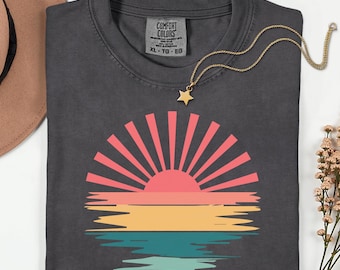 Comfort Colors® Summer Vibes Tshirt, Neon Trendy Summer Shirt, Summer Shirt, Distressed Beach Tee, 2025 Trendy Women's Shirt, Sunshine Shirt