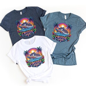 Camiseta de crucero 2025, linda camiseta de crucero, camiseta de crucero a juego para toda la familia, camisetas de grupo de cruceros de moda, camiseta de viaje para niñas, camiseta de equipo de vacaciones en crucero