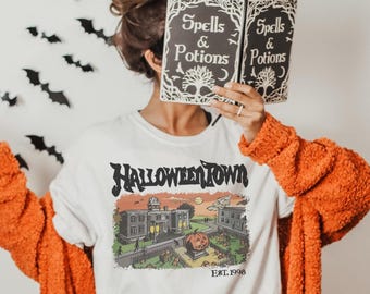 Bluza Halloweentown Est 1998, Uniwersytet Halloweentown, Bluza Retro Halloweentown, Bluza jesienna, Bluza Halloween