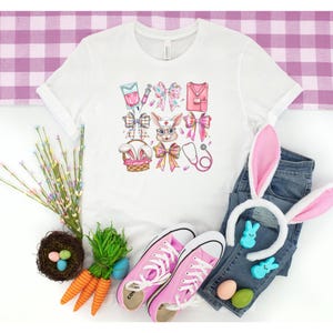 Easter Nurse Shirt, Cute Nurse Shirt, Easter Day Gift for Nurse, Funny Easter Shirt, Easter RN Shirt, Easter Bunny Tee, Easter Rabbit Shirt