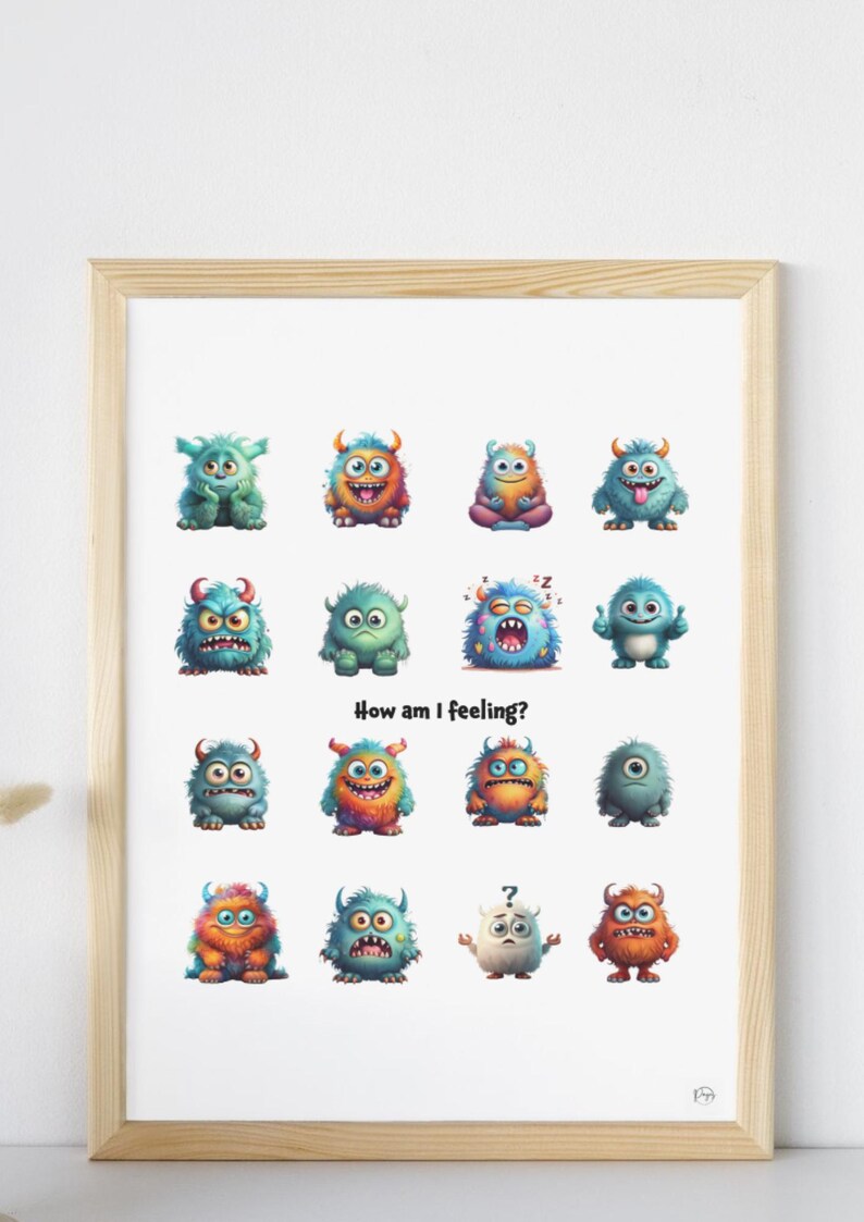 Emotions Poster for Children & Teens: Feelings Chart (digital Download ...