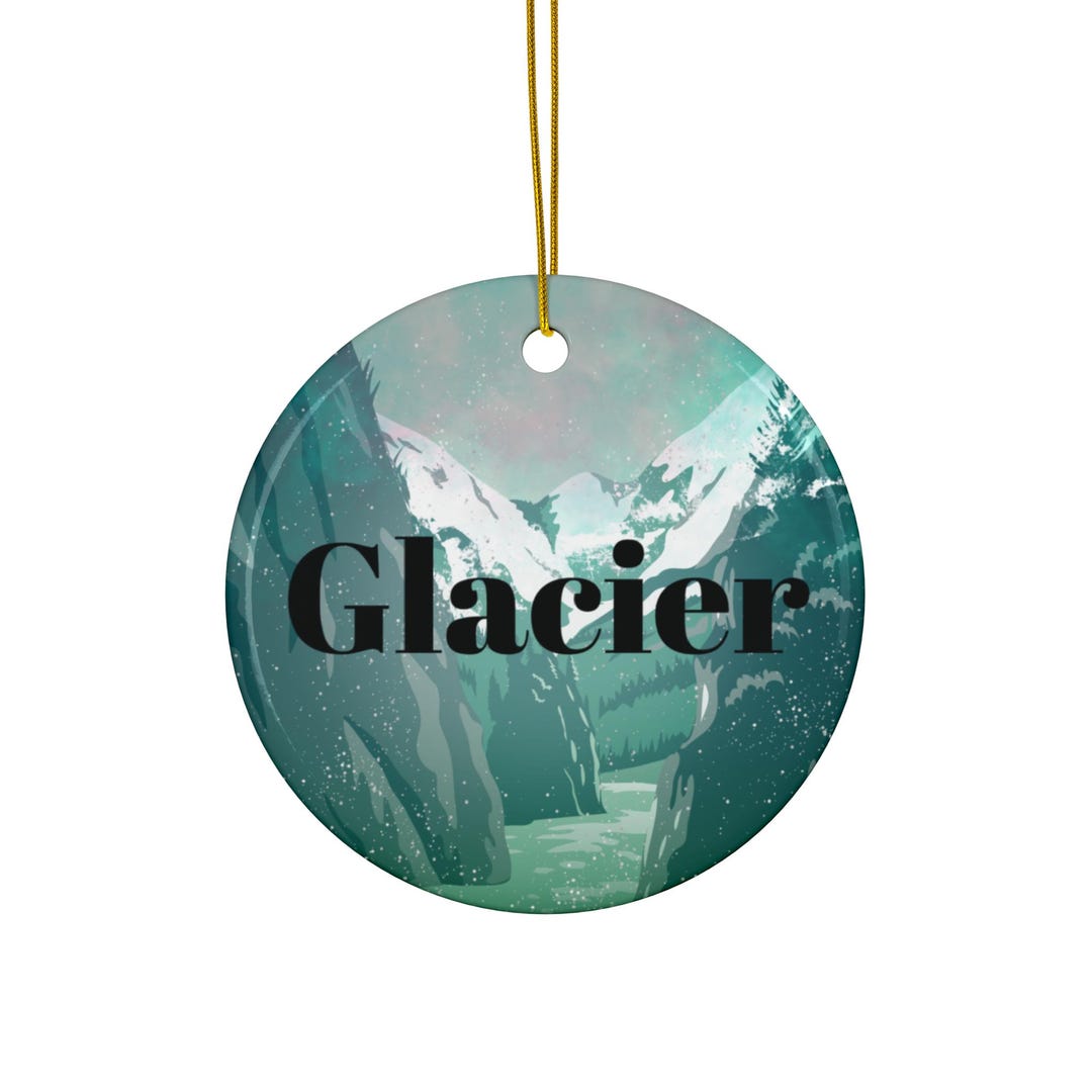 Glacier National Park Ceramic Ornament, Montana Travel Souvenir - Etsy
