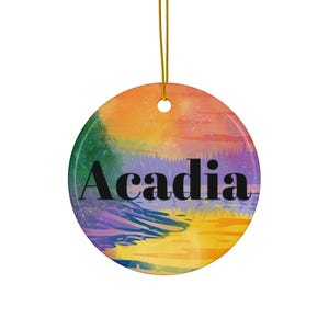 Acadia Ornament, National Park Ornament, Maine, Christmas Tree, Nature Vibes, Nature Lover Gift, National Parks, Travel, Souvenir, Colorful