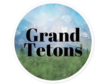 Adesivo do Parque Nacional Grand Teton, adesivo para laptop, adesivo para garrafa de água