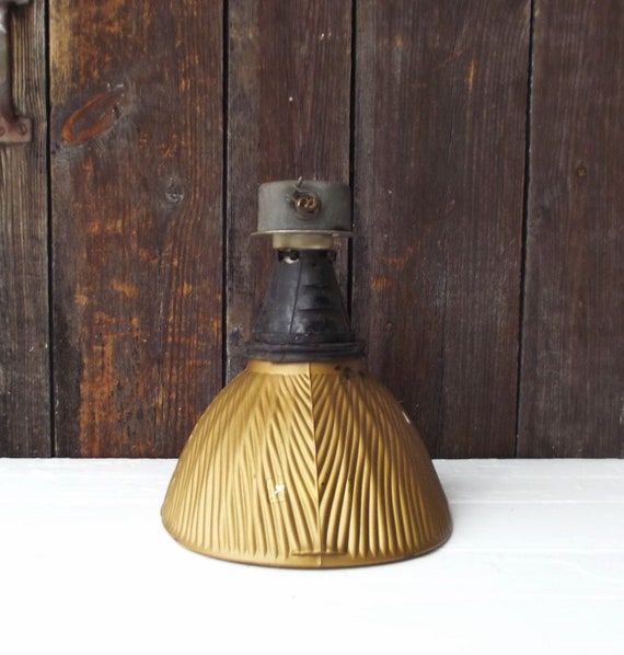 Vintage Industrial X Ray Mercury Glass Ceiling Fixture Flush Mount Light Architectural Salvage