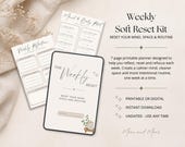 Weekly Soft Reset Kit Printable | Weekly Wellness Planner PDF | Self Care Reset Journal