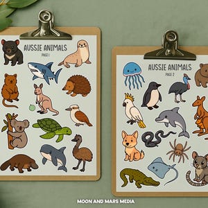 Australian Animal Stickers: Hand-Drawn Wildlife PNGs (Digital Download)