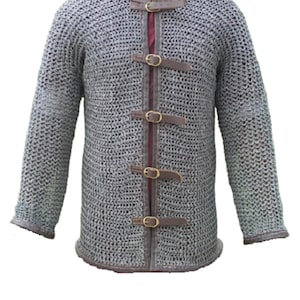 Aluminum Chainmail Shirt: 16 Gauge Medieval Hauberk, LARP Reenactment Armor