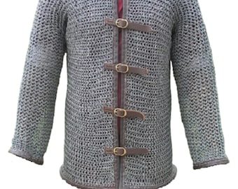 Aluminum Chainmail Shirt: 16 Gauge Medieval Hauberk, LARP Reenactment Armor
