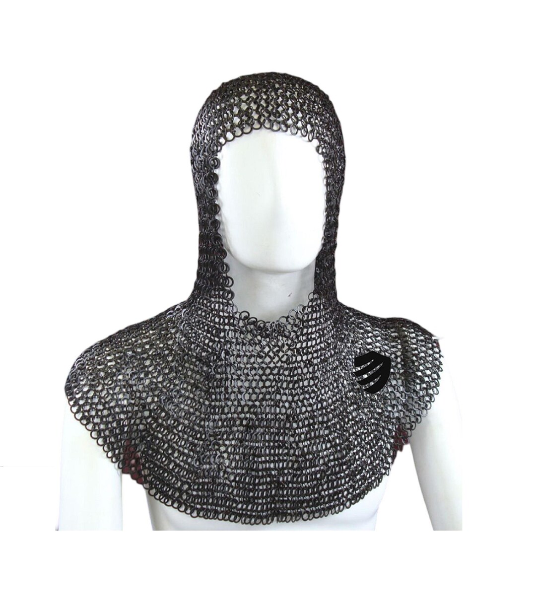 Cagoule En Mailles (coif) - Acier Doux Riveté - Reproduction Pour Reconstitution Historique Et LARP