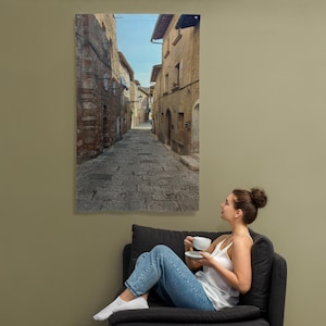 Bandiera, paesaggi "I Love Tuscany" stampato su tutta la superficie, bandiera dell'orgoglio italiano, top souvenir unico dell'Italia
