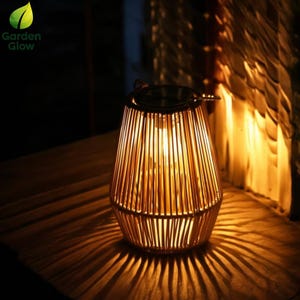 Solar Garden Lights: Handwoven Outdoor Lanterns for Gardens, Patios & Yards – Buy Individually or Save with a Decorative Pair Set
