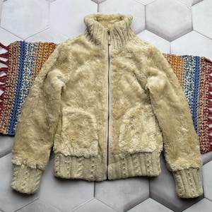 Vintage Cropped Faux Fur Jacket Women’s Size XS