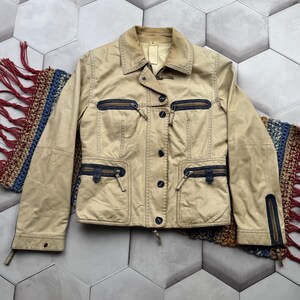 Vintage Leather Jacket With Zipper Women&#39;s Size M