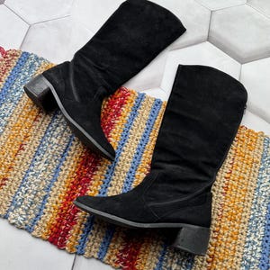 Vintage Suede Boots With Asymmetry Zipper Men&#39;s Size 42-43