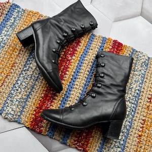 Vintage leren laarzen damesmaat 38