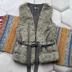 Vintage Faux Fur Vest Women&#39;s Size L