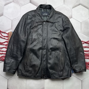 Vintage Thrashed Leather Jacket Men’s Size XXL