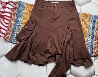 Vintage Asymmetrie Rock Frauen Größe M