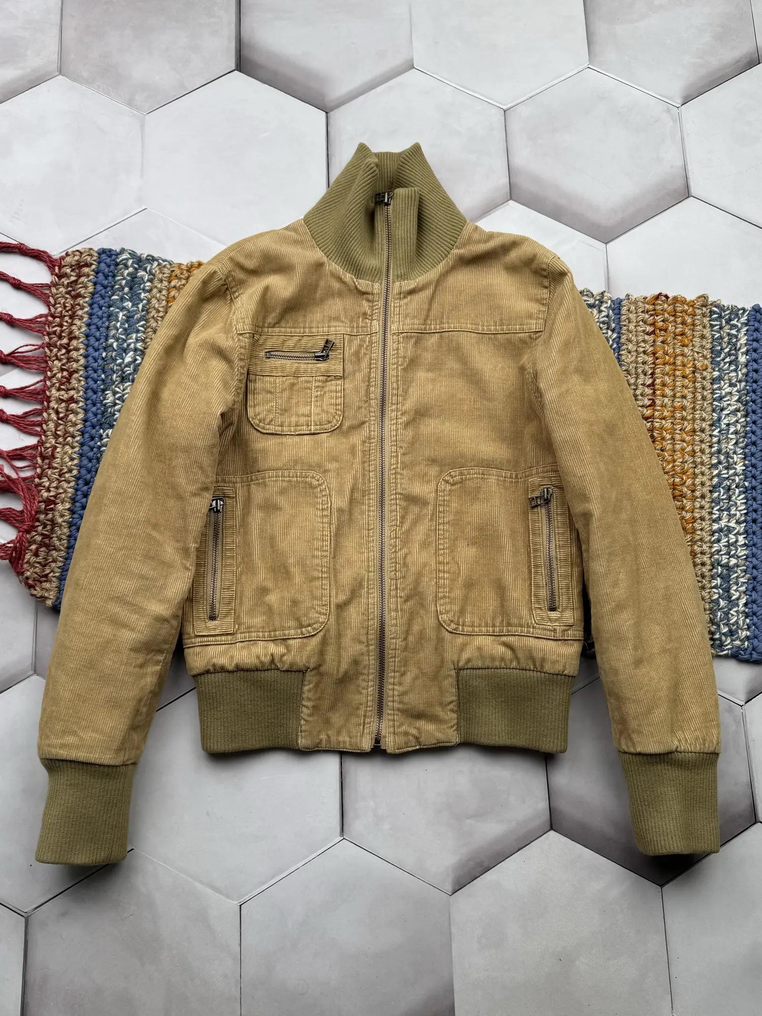 2000'S GAP STRETCH Corduroy Boa Jacket, Women's, Size XL cotton ivory Vintage Second Hand