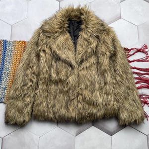 Vintage Faux Fur Coat Women’s Size M