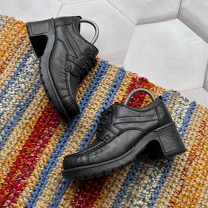 Vintage Leather Platform Boots Women’s Size 38