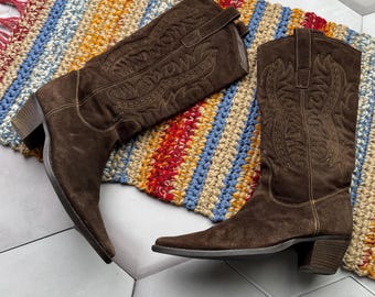 Vintage Suede Boots Women's Size 37