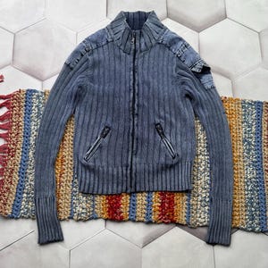 Vintage Faded Ribbed Cropped Sweater Women&#39;s Size S