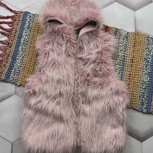 Vintage Faux Fur Vest Women&#39;s Size M