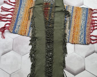 Vintage Distressed Midi Dress Women's Size XS