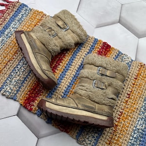 Vintage Faded Hybrid Boots With Straps Women&#39;s Size 39