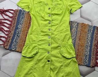 Neon Lime Green & Yellow T-shirt Dress /up to 6XL / Streetwear - Etsy