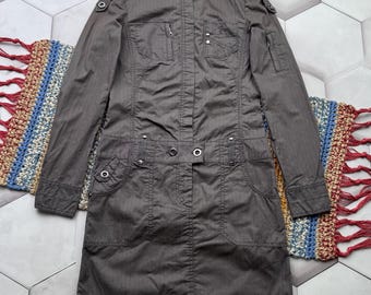 Abito vintage con maniche lunghe da donna, taglia XS