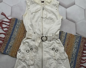 Vintage Hooded Dress With Belt Women&#39;s Size M