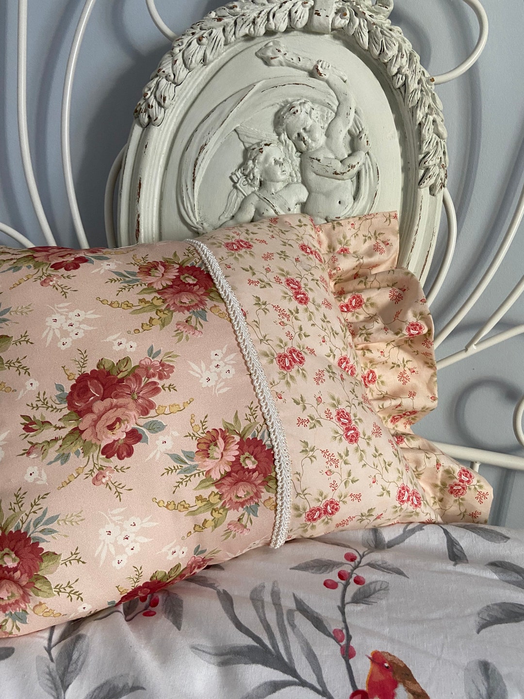 Romantic Cottage Style Pillow Etsy