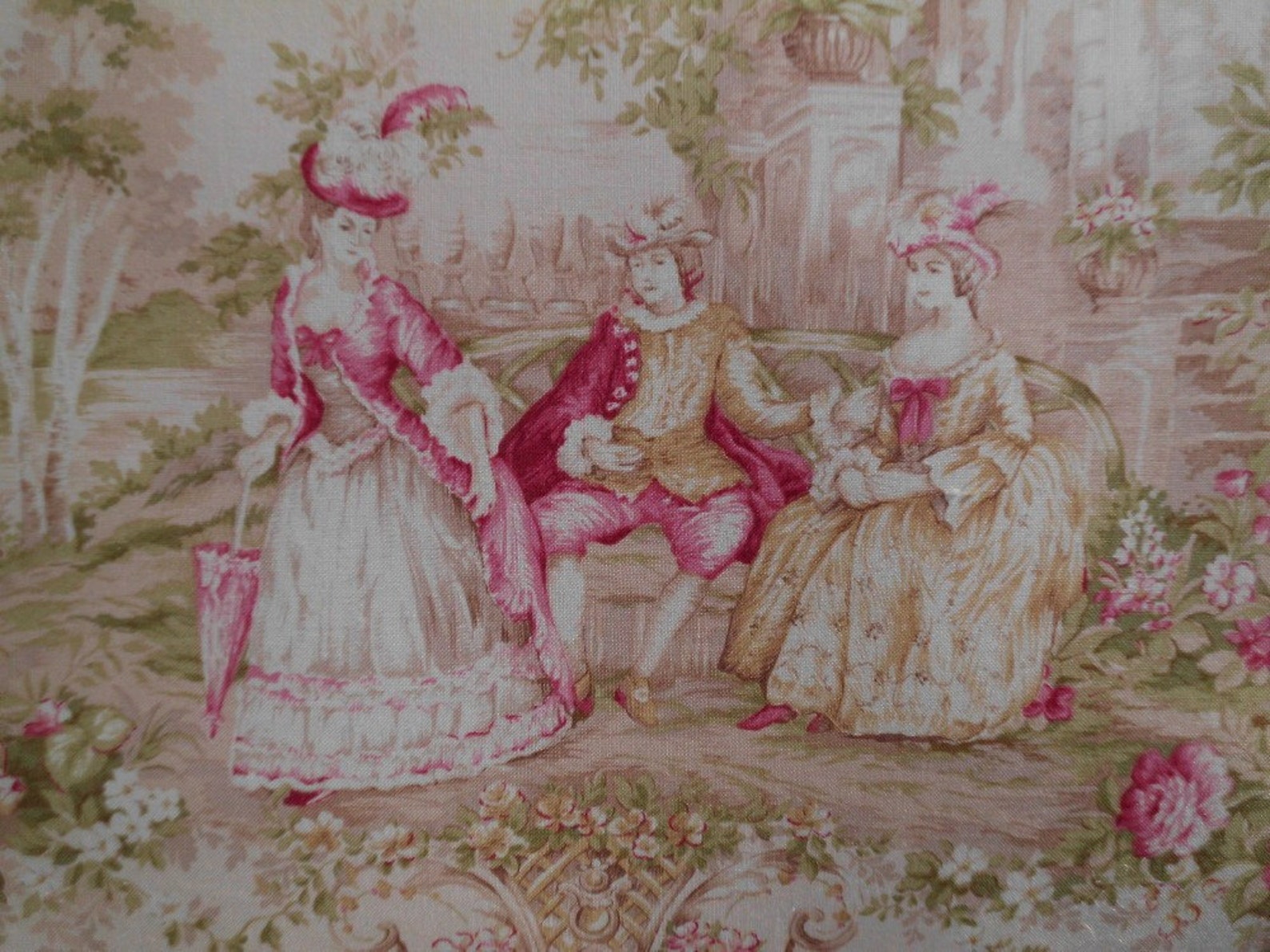 French Pink Toile Marie Pillow RESERVED FOR ANITA Etsy