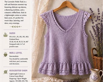 Lavendelvelden breipatroon tanktop pdf