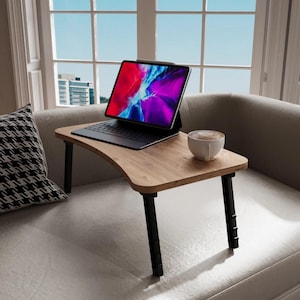 Mesa plegable para portátil y desayuno / Escritorio de suelo portátil, ergonómico y multiusos