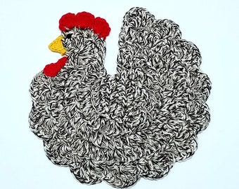 Black Farm Rooster Potholders Set Cotton Kitchen Potholder Set Pot Holders New
