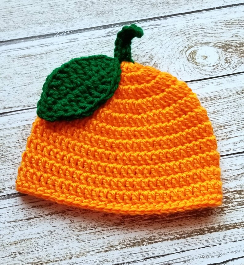 Clementine Baby Hat Crochet Orange Fruit Beanie Baby Etsy