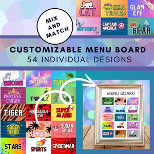 Face Painting Word Board Printable Templates for Face Paint Menu Sign Face Painting Design Templates Face Painting Menu Board Customizable