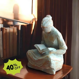 Süße Gebetsstunde - Handgegossene betende Frauenskulptur | Inspirierendes religiöses Dekor, Festivalgeschenk und Hauptakzent